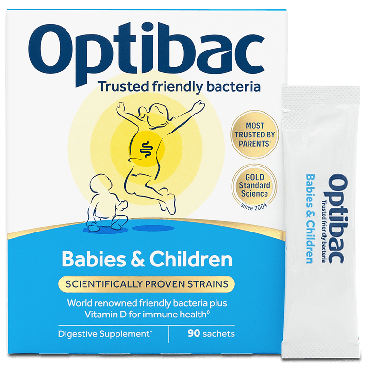 Optibac Probiotics Babies & Children | childrens probiotic with added Vitamin D | 90 sachets