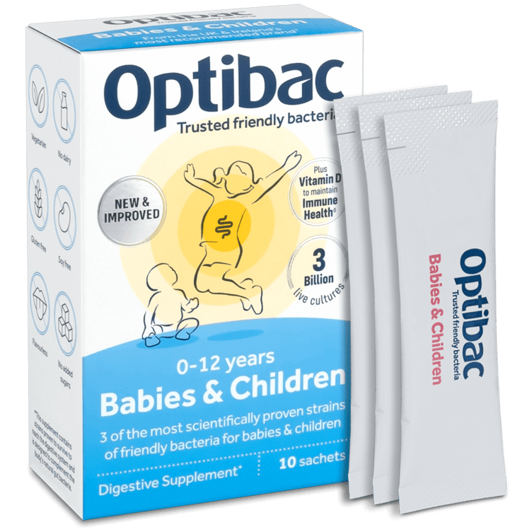 Optibac Probiotics Babies & Children - children's digestive supplement with added Vitamin D