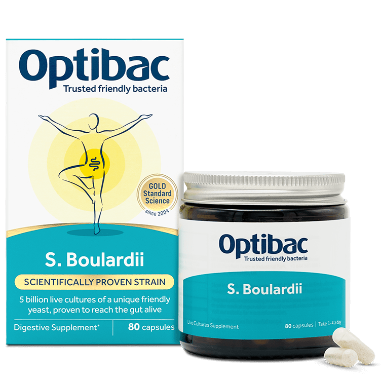 Optibac Probiotics Saccharomyces boulardii | pure saccharomyces boulardii probiotic supplement